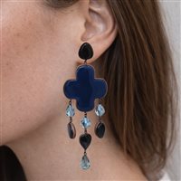 Orecchini Rosso Prezioso Donna in Legno 018